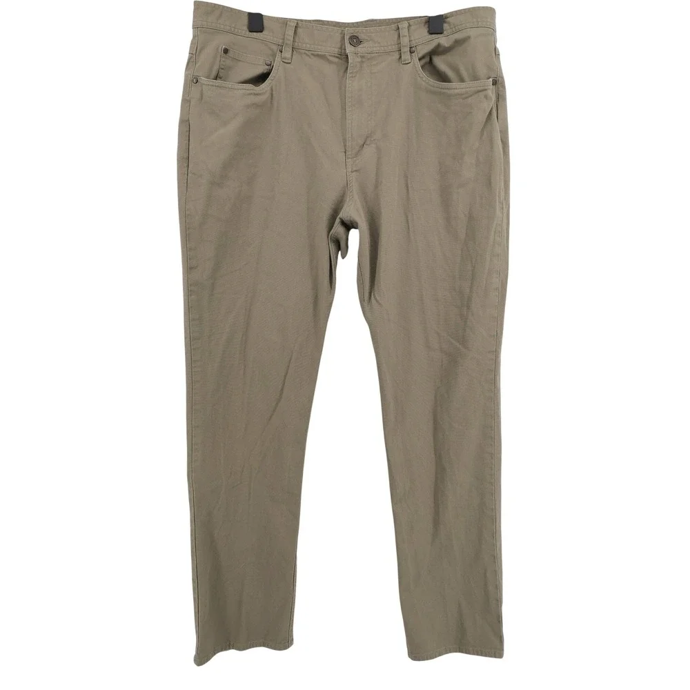 GenTeal Canvas 5-Pocket Pants Khaki Mens 38x32 (measures ~ 30